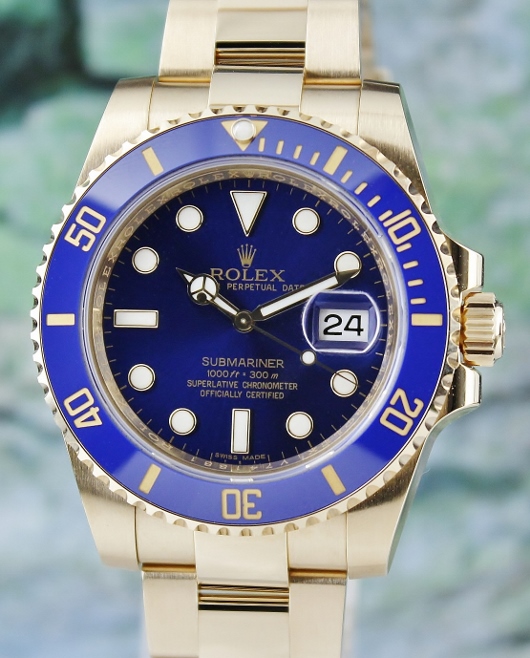 (image for) A ROLEX 18K YELLOW GOLD SUBMARINER DATE - 116618 LB